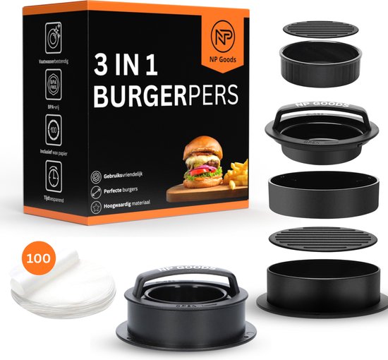 NP Goods Hamburgerpers 3 in 1