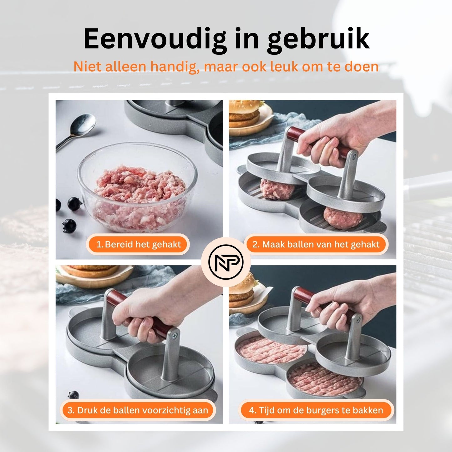 NP Goods Dubbele Hamburgerpers