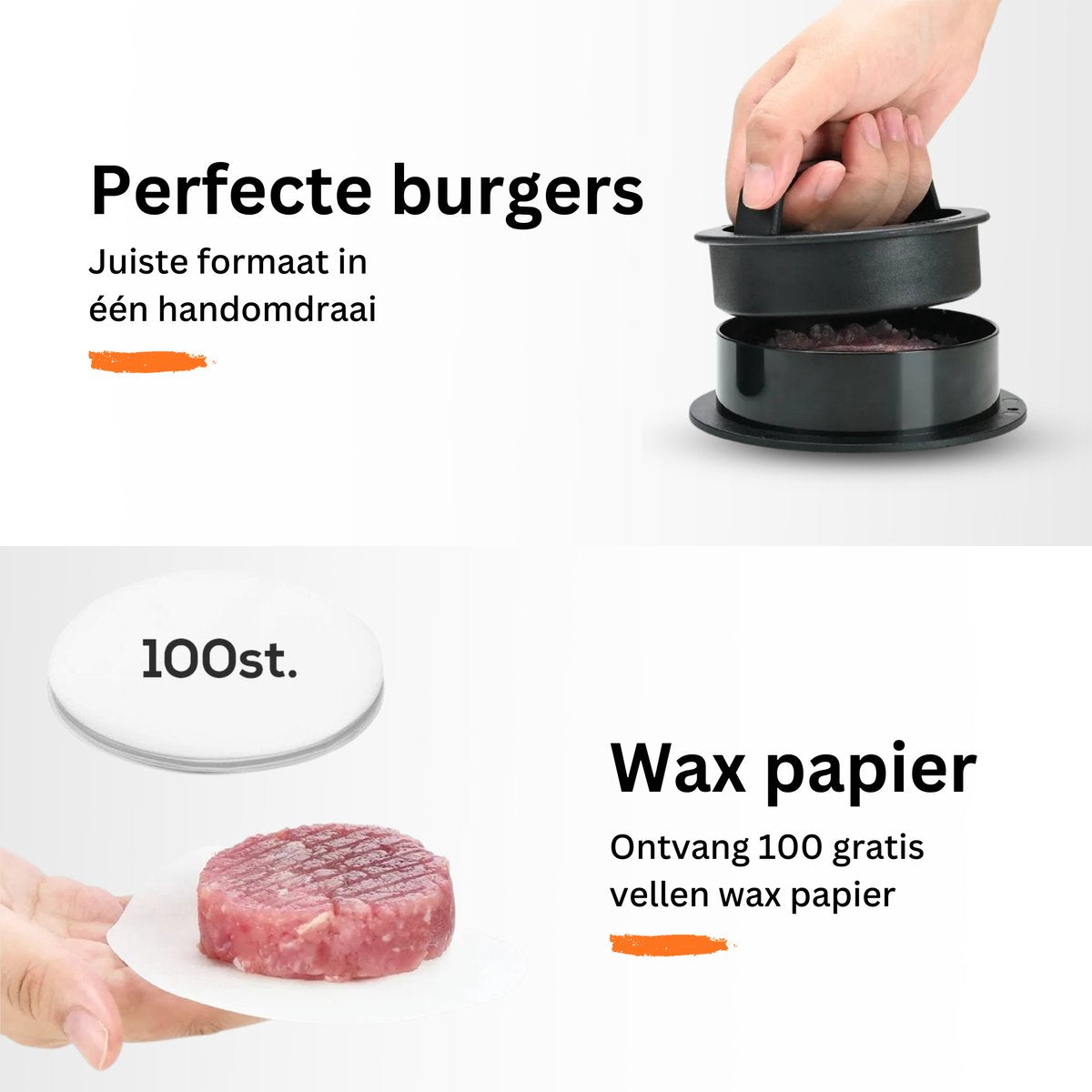 NP Goods Hamburgerpers 3 in 1