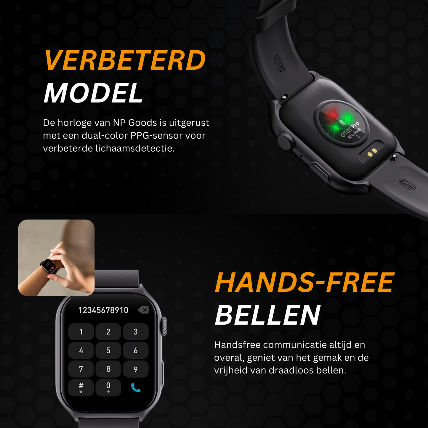 NP Sports Smartwatch GTS7 Pro incl. extra bandje