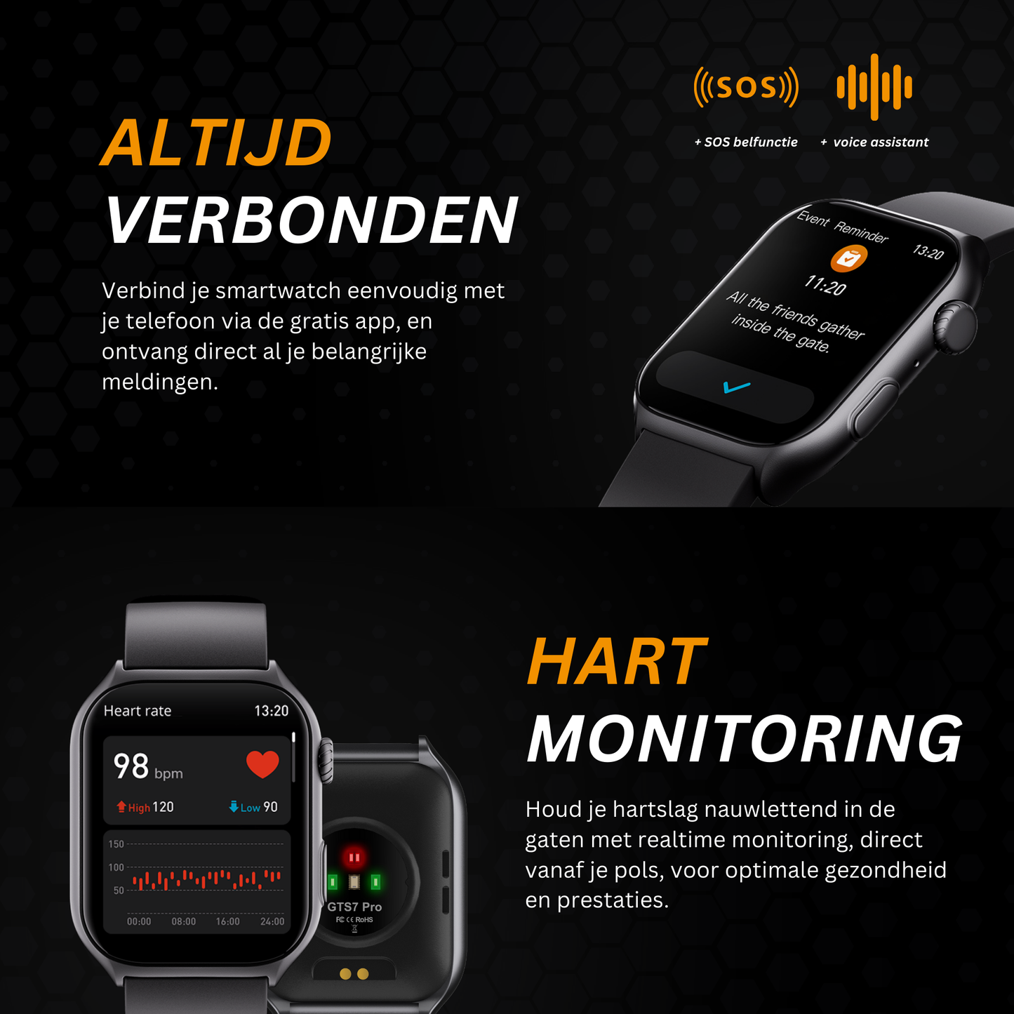 NP Sports Smartwatch GTS7 Pro incl. extra bandje