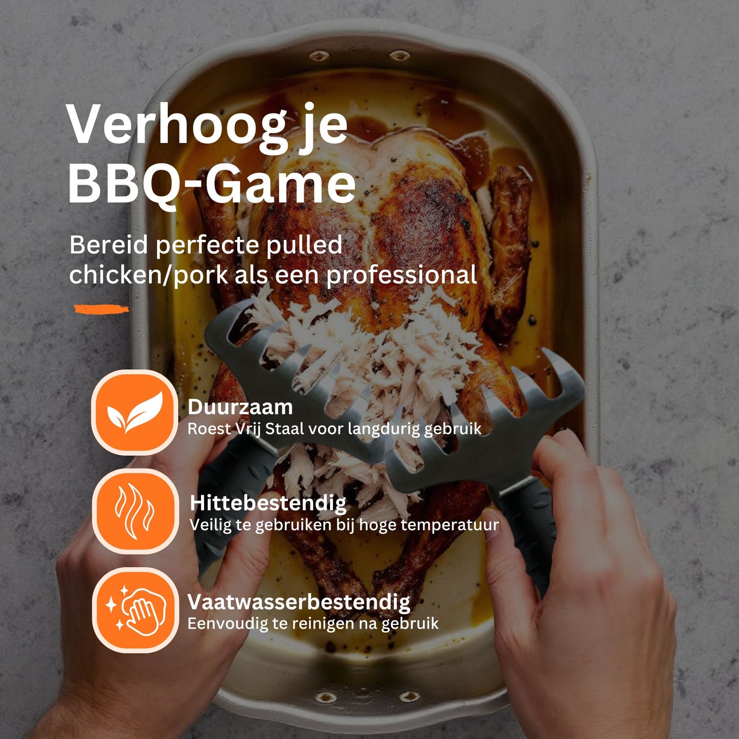 NP Goods Vleesklauwen - Voor pulled pork en kip - BBQ Accesoires
