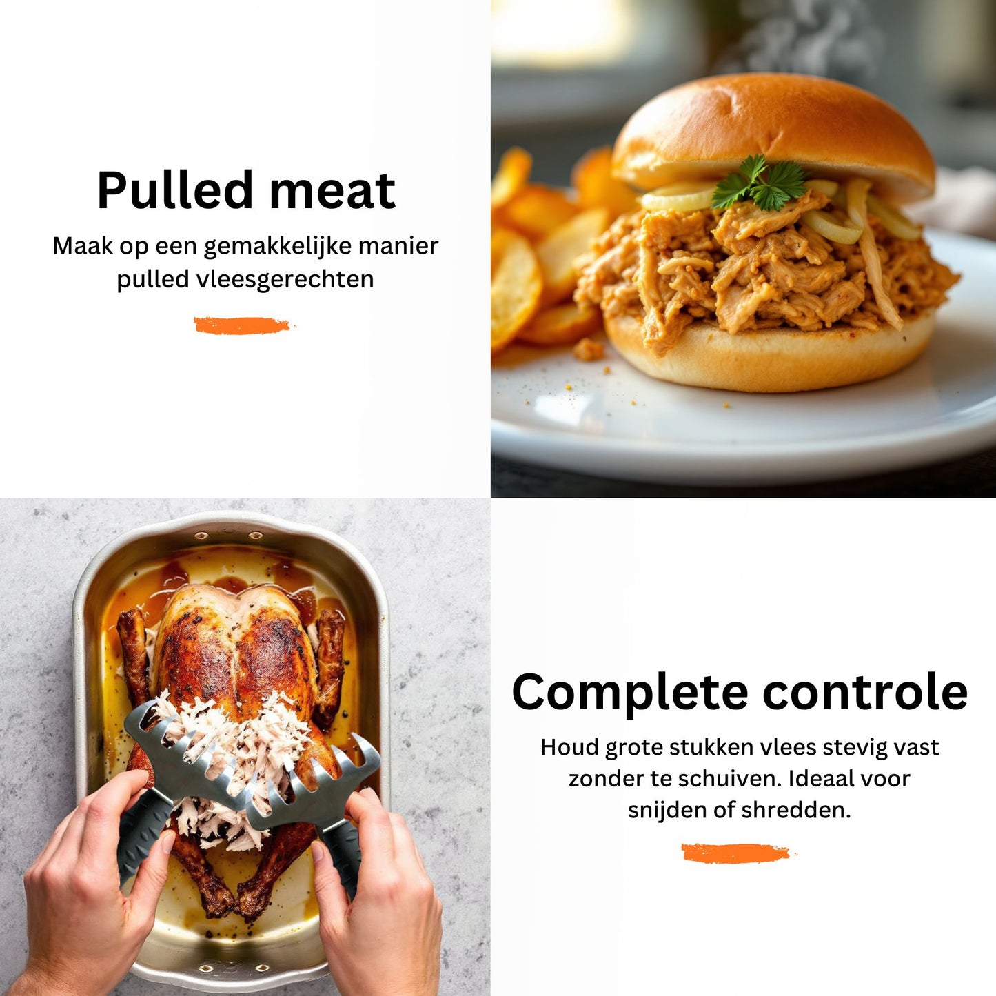 NP Goods Vleesklauwen - Voor pulled pork en kip - BBQ Accesoires