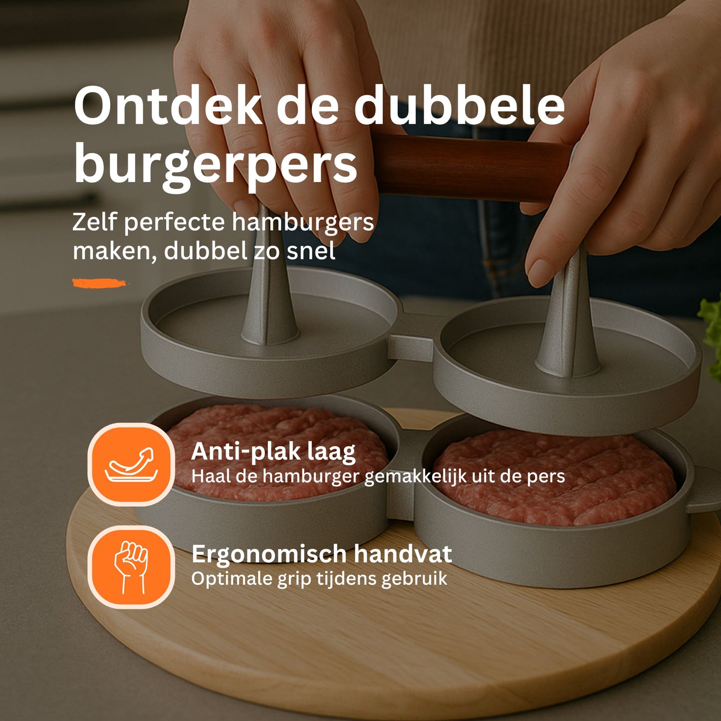 NP Goods Dubbele Hamburgerpers