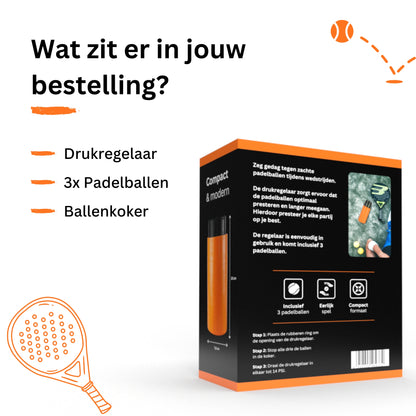NP Sports - Padelballen drukregelaar inclusief 3 ballen