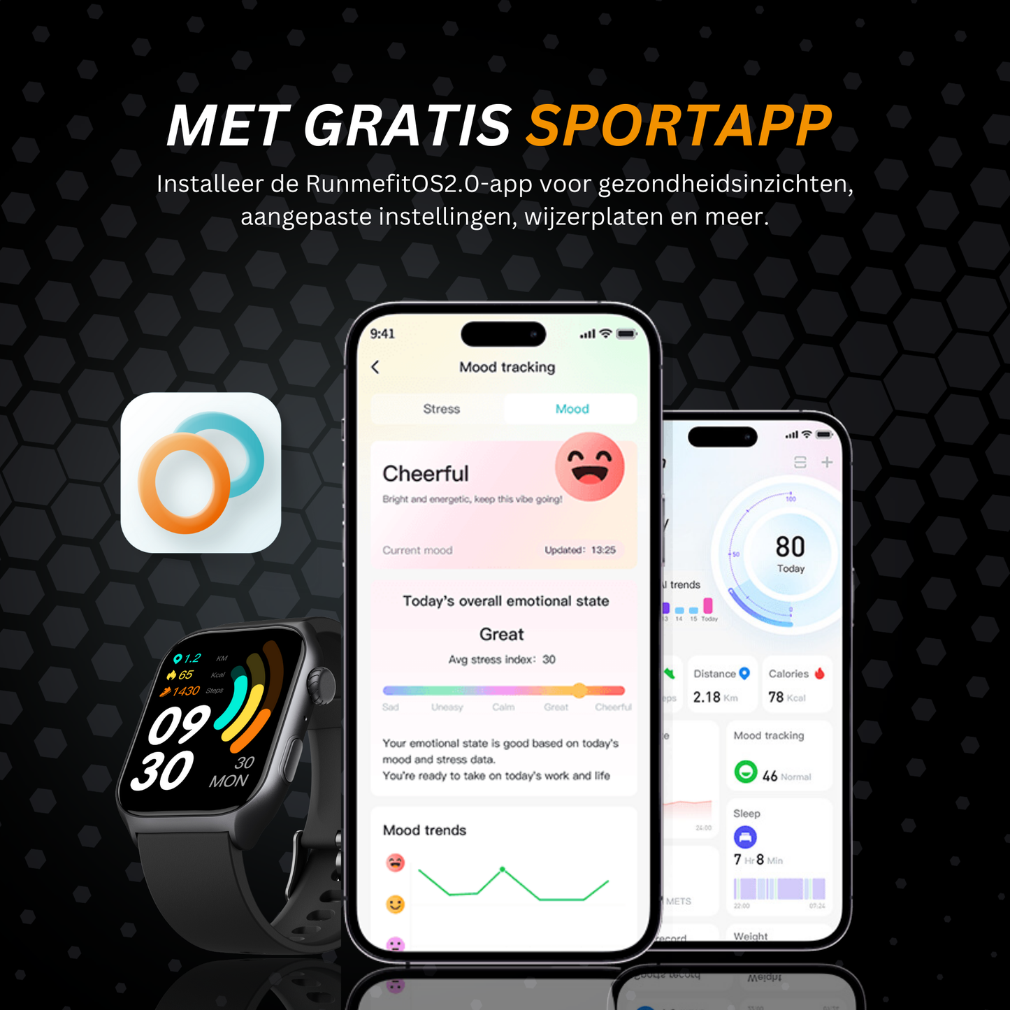 NP Sports Smartwatch GTS7 Pro incl. extra bandje