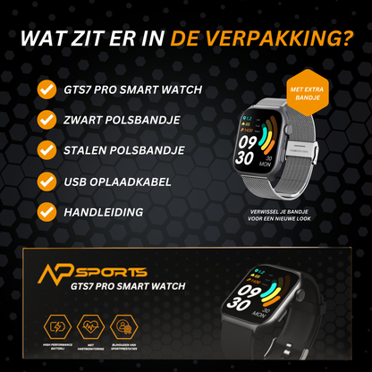 NP Sports Smartwatch GTS7 Pro incl. extra bandje